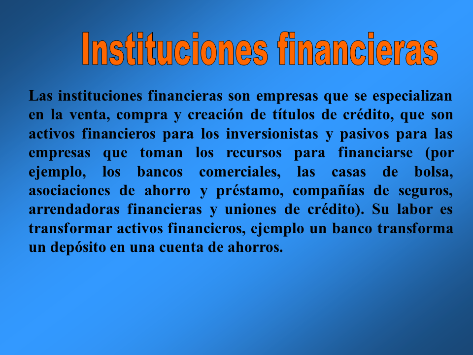 Una introducción sobre las finanzas PPT