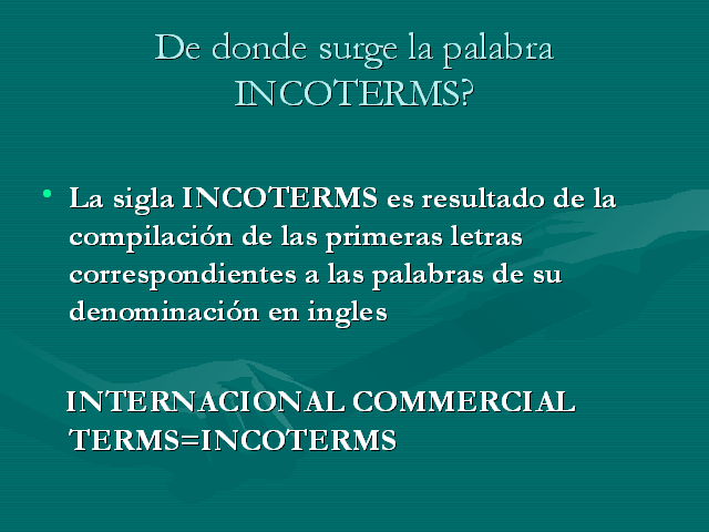 Los INCOTERMS Y Su Uso En El Comercio Internacional - Monografias.com