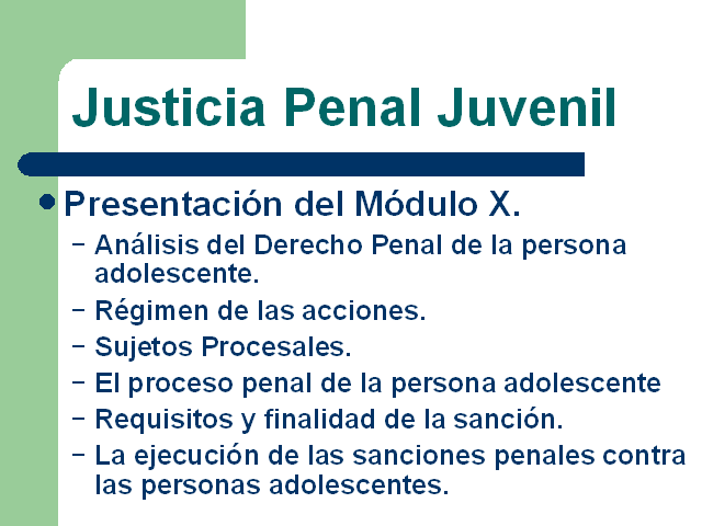 Justicia Penal Juvenil