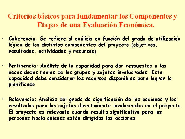 La evaluación económica