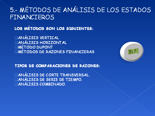 Análisis de los estados financieros