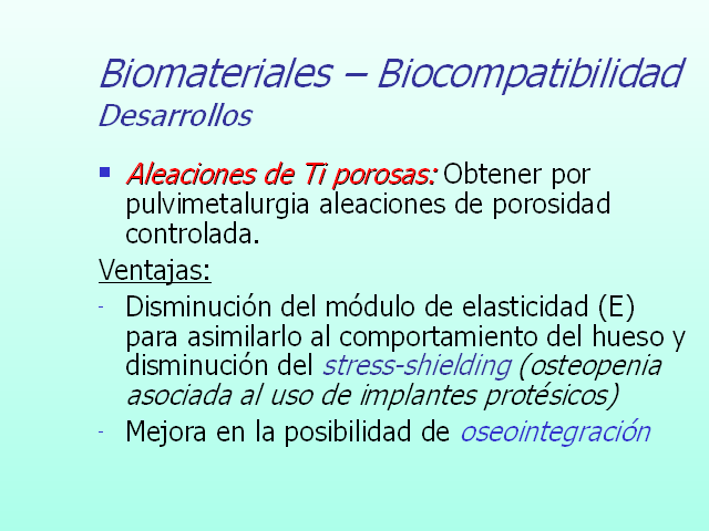 Biomateriales Y Biocompatibilidad