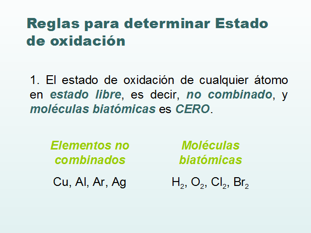 Resultado de imagen para Regla para obtener estado de oxidación