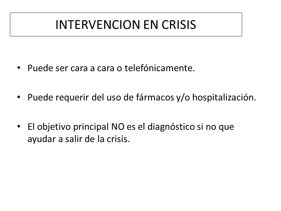 Introduccion A La Intervencion En Crisis (Clase 1) - Monografias.com