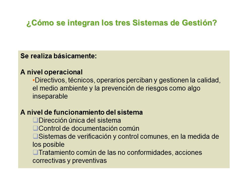 Sistema Integrado De Gesti N Sig Powerpoint Monografias