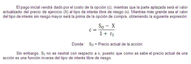 Calculo Del Valor De La Opcion