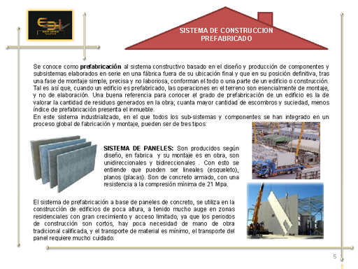 Sistemas constructivos prefabricados de concreto