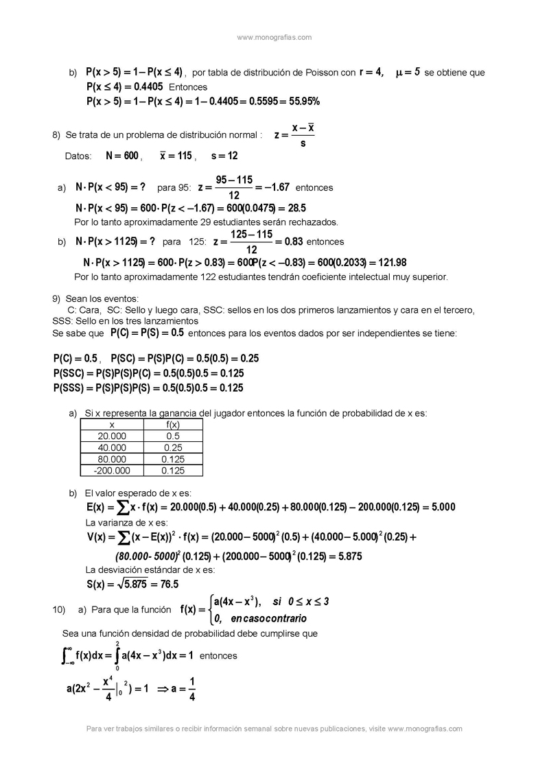 Ejercicios De Probabilidad Monografias Hot Sex Picture