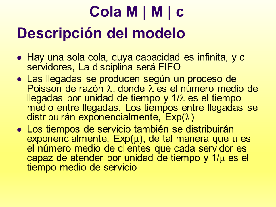 Clasificación de sistemas de colas (página 2)