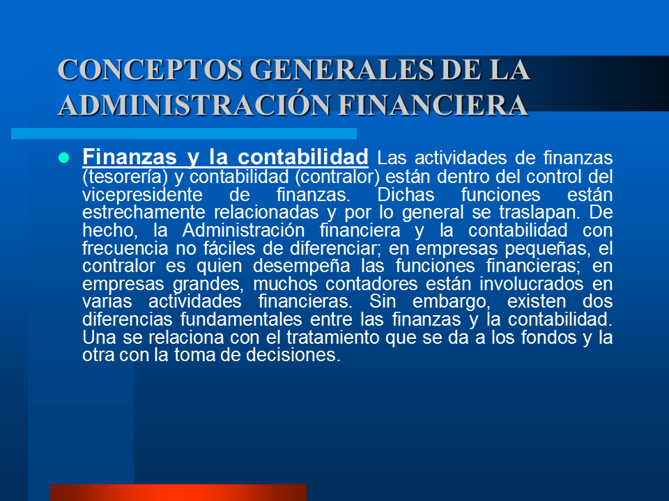 Conceptos Generales De La Administración Financiera