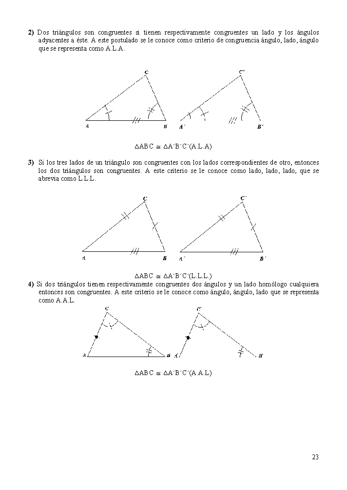 Resultado de imagen para postulados de congruencia