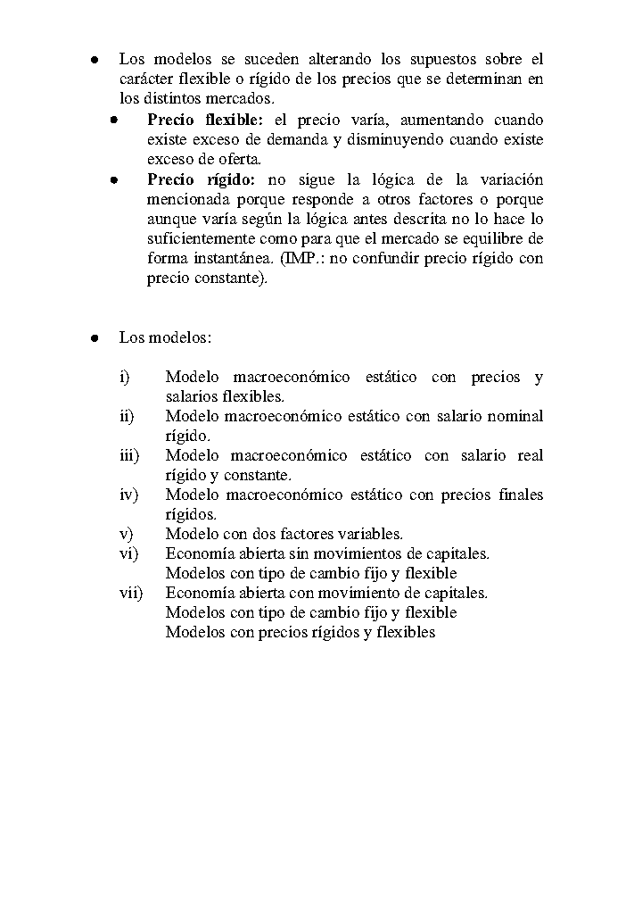 Modelos macroeconómicos de economías cerradas y abiertas