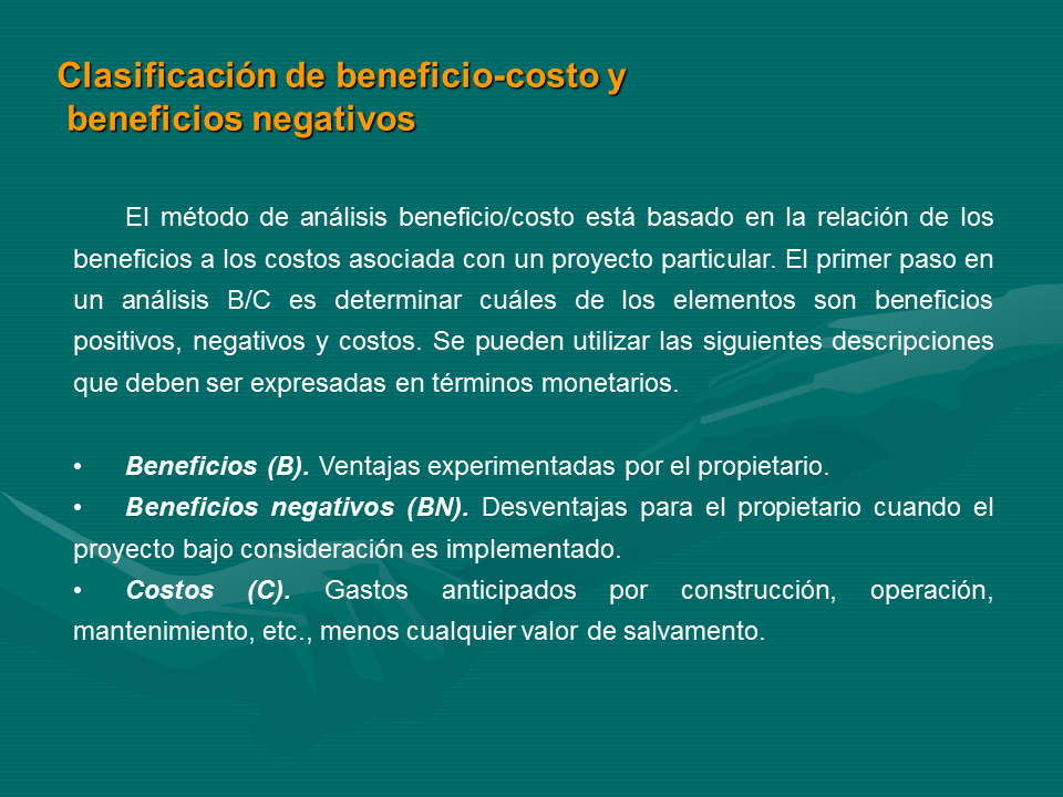 La Relación Beneficio Costo Powerpoint Página 2