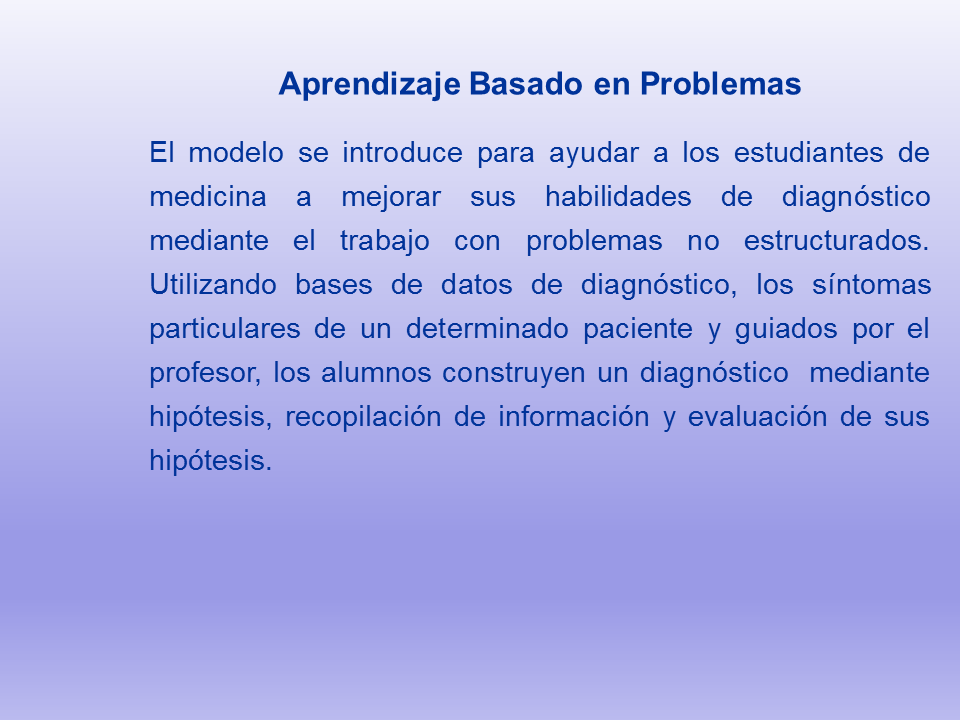 Aprendizaje basado en problemas y proyectos