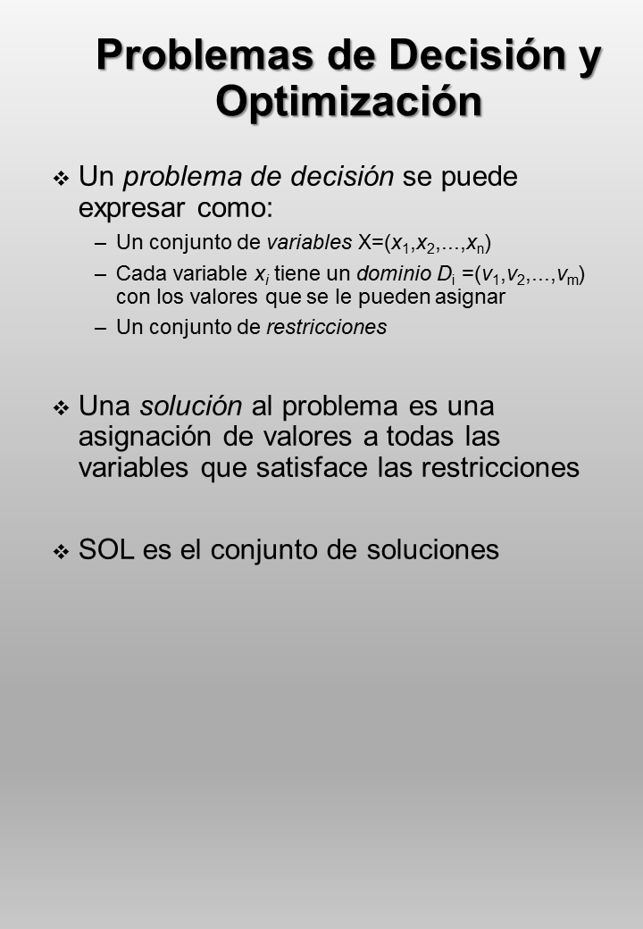 Problemas De Decisión Y Optimización (PPT)