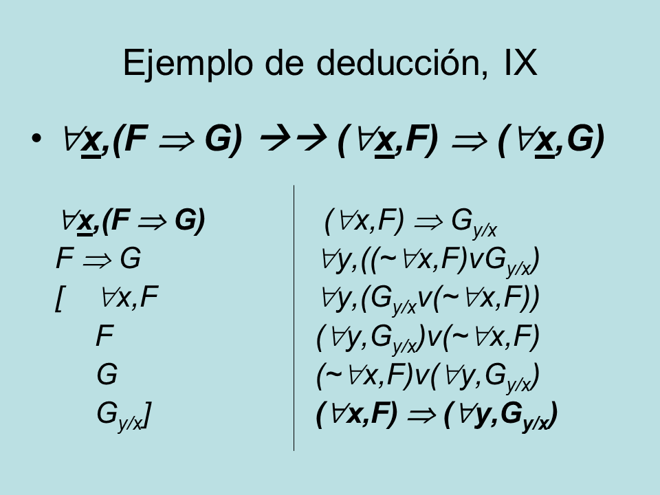 Deduccion En La Logica De Predicados Pagina 2 Monografias Com