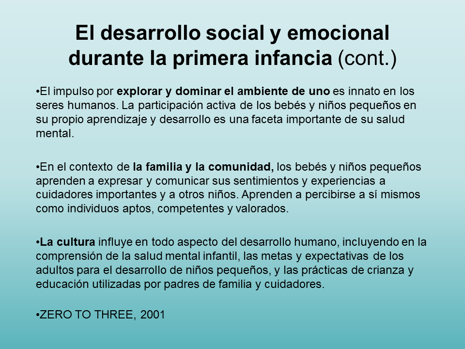 El Desarrollo Social Emocional Dentro Del Contexto De Las Relaciones