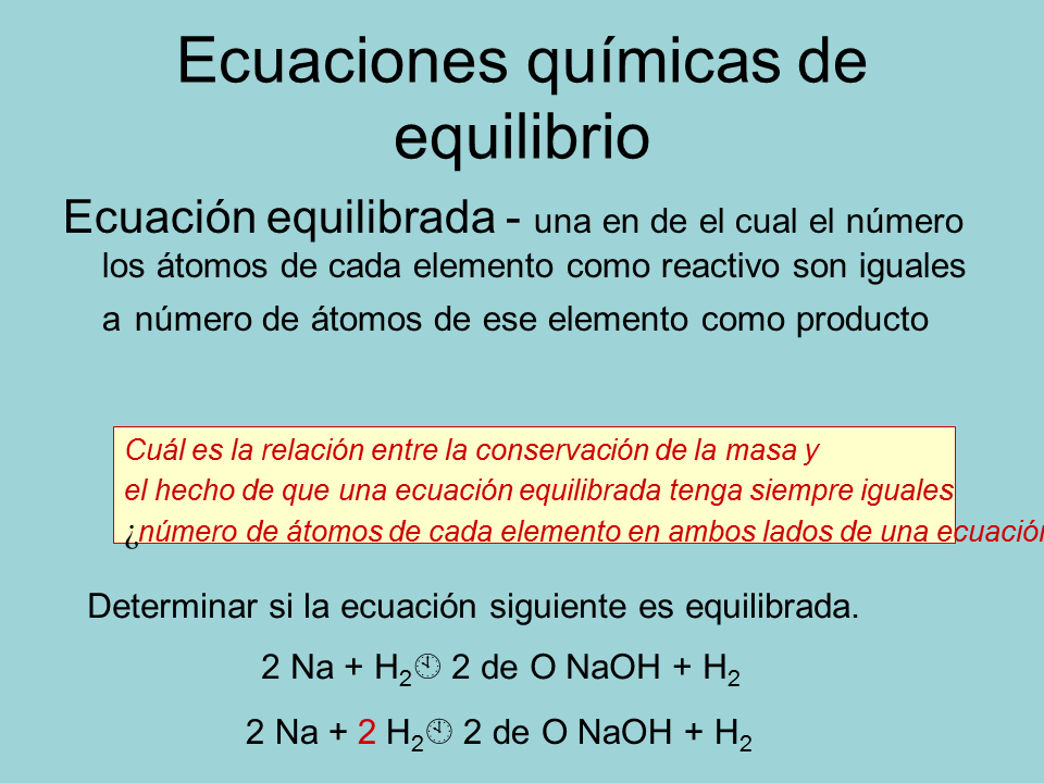 Ecuaciones Químicas Y Reacciones