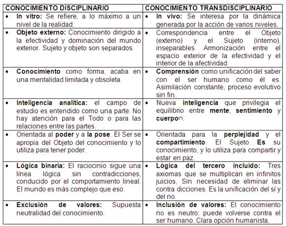 UM ENFOQUE TRANSDISCIPLINAR