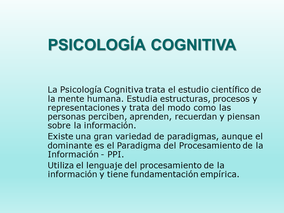 Psicología Cognitiva y Percepción