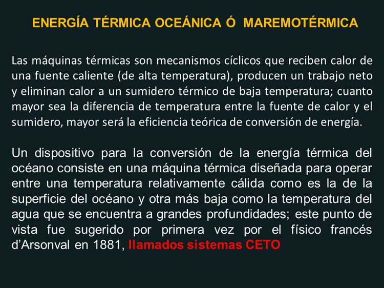 planta de energía térmica oceánica