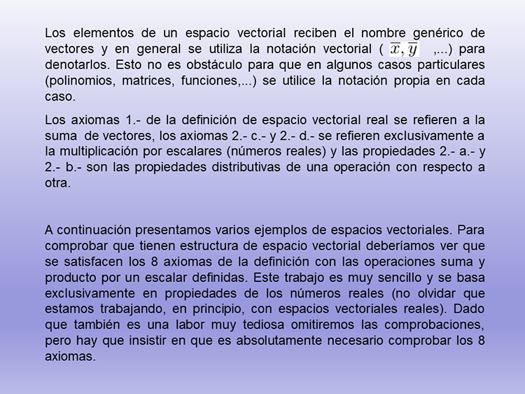 Espacios Vectoriales