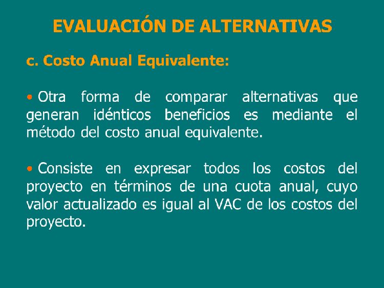 Evaluación De Alternativas (página 2) - Monografias.com