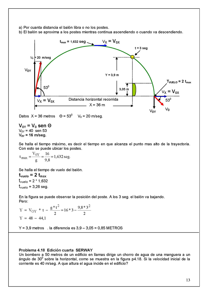 Movimiento En Dos Dimensiones. Problemas Resueltos (página 2 ...