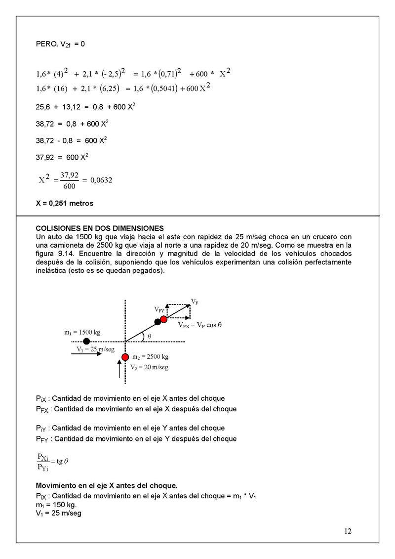 Problemas Resueltos Movimiento Lineal Y Choques (Física) (página 2)