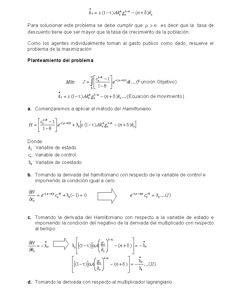 Modelo de crecimiento con gasto público