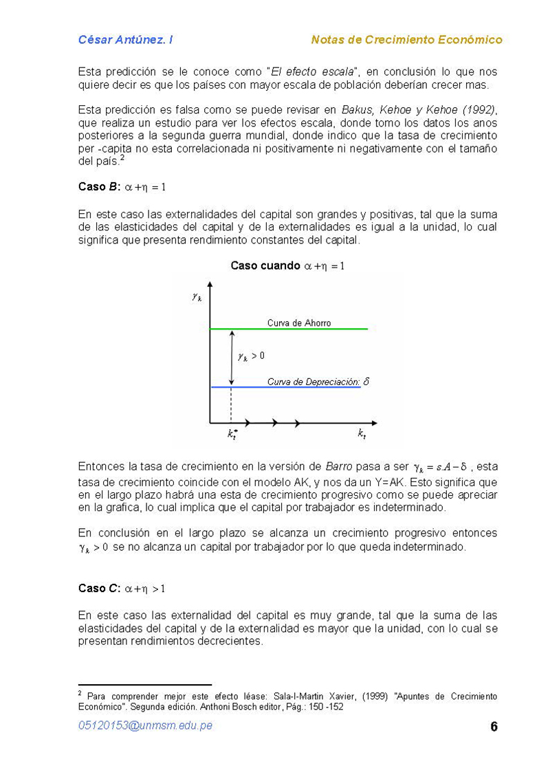 El modelo de Romer con externalidad del capital (página 2)