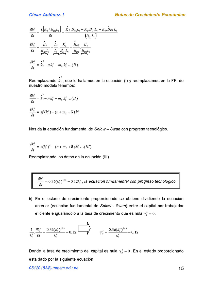 El Modelo De Solow-Swan Con Progreso Tecnológico (página 3 ...