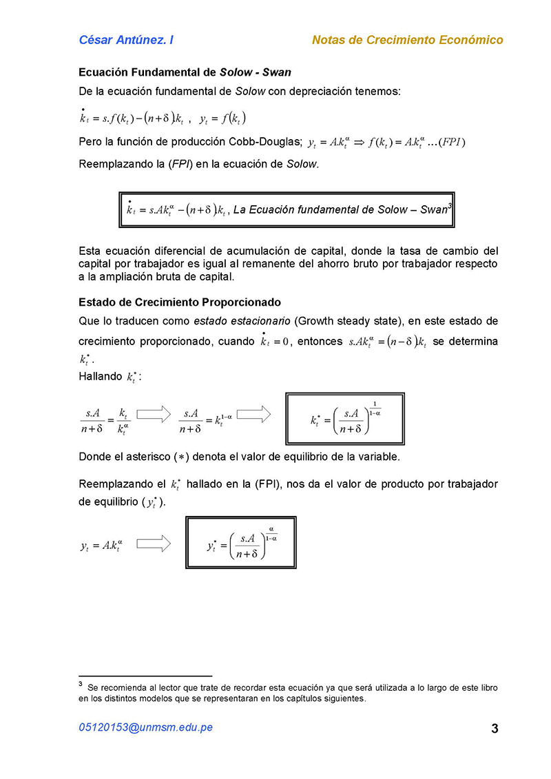 El Modelo de Solow– Swan