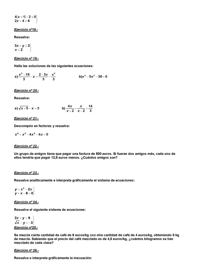 Ecuaciones Inecuaciones Y Sistemas Monografiascom
