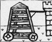 Torre de ataque – Era una estructura de madera sobre ruedas que era para atacar a los castillos.