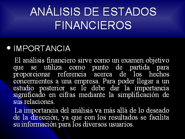 Estados Financieros Analisis Presentacion Powerpoint Monografias Com