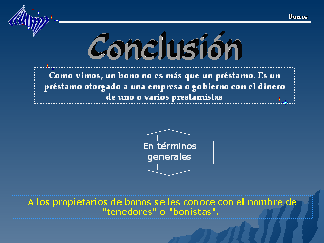 Los Bonos: Generalidades (Presentación PowerPoint)