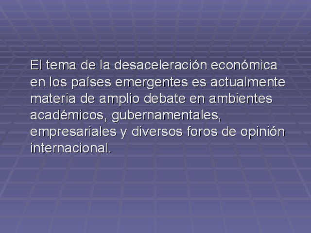 La Desaceleración Económica En El Perú