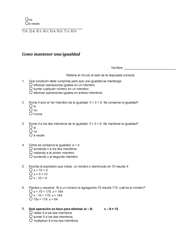 Expresiones Algebraicas Y Ecuaciones Lineales Monografiascom