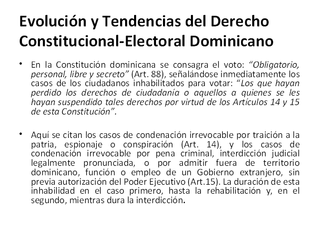 El derecho electoral dominicano (Presentación PowerPoint 