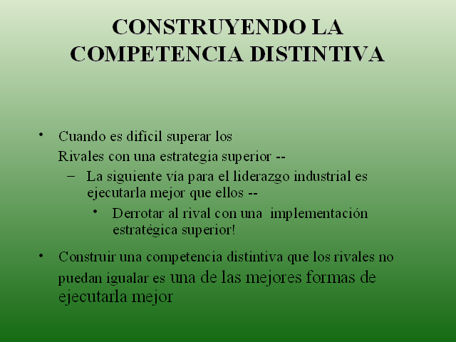 Implementando la estrategia adecuada