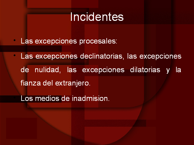 Los Incidentes Y Las Pruebas