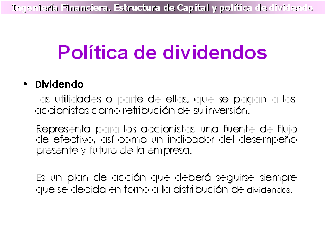 Políticas De Dividendos Presentación Powerpoint 7454
