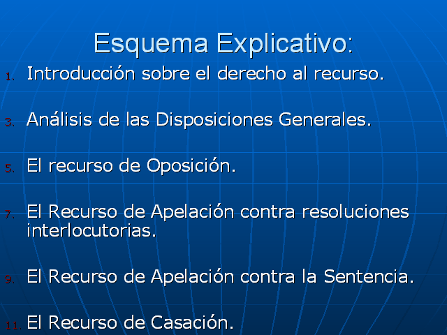 Los recursos en el codigo procesal penal