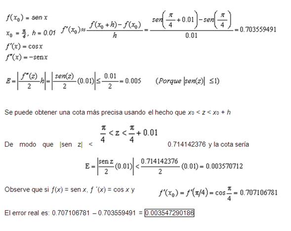 Diferenciación numérica - Monografias.com