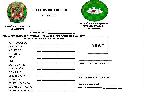 Manual de organización y funciones de las juntas vecinales de seguridad  ciudadana – Perú (página 3)