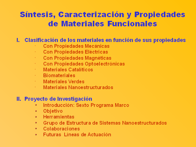 Materiales Funcionales: Síntesis, Caracterización Y Propiedades