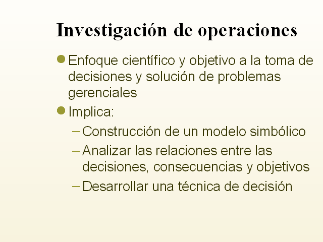 Métodos cuantitativos. Introducción a la investigación de operaciones