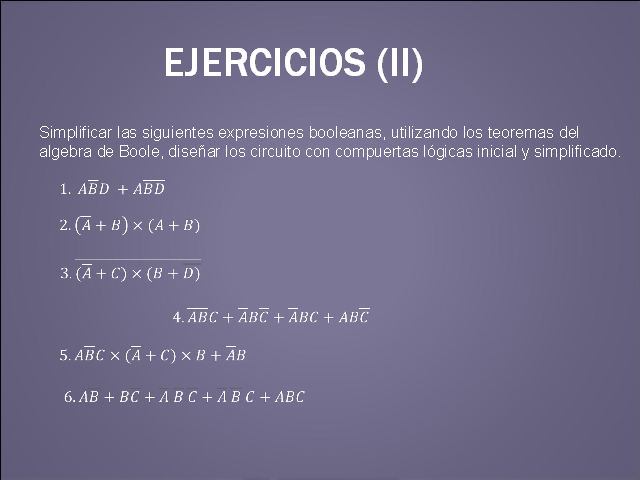 Reglas Básicas Del álgebra De Boole - Monografias.com