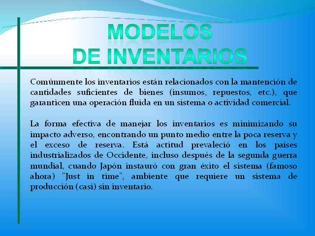 Sistemas de inventarios II